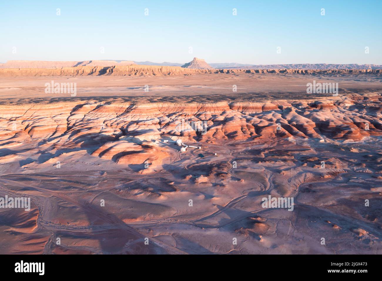 Mars Research Station Area in Desert in der Nähe von Hanksville, Utah, USA. Stockfoto