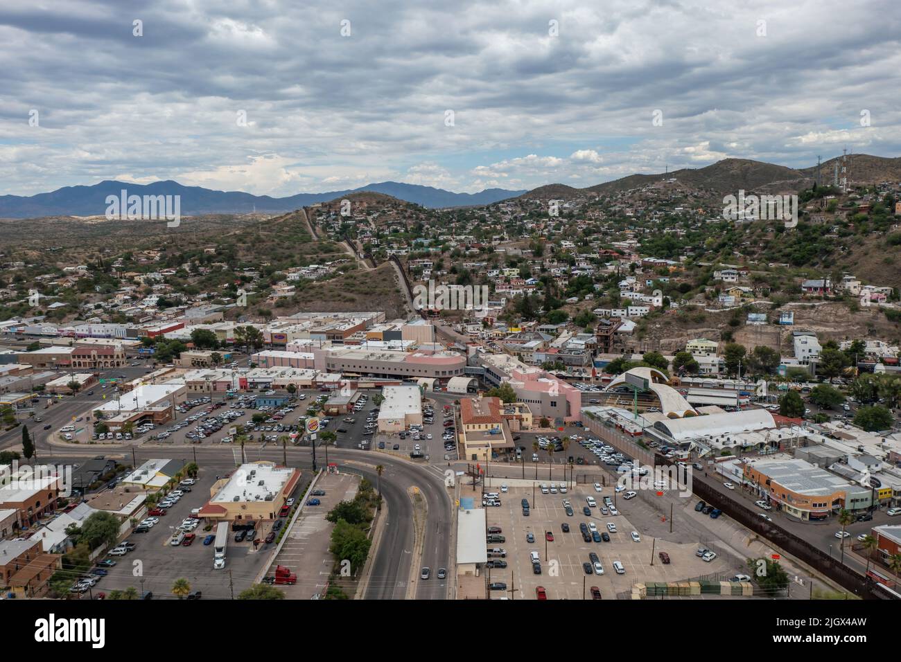 Einreisehafen USA Mexiko Grenze in Nogales, Arizona Stockfoto