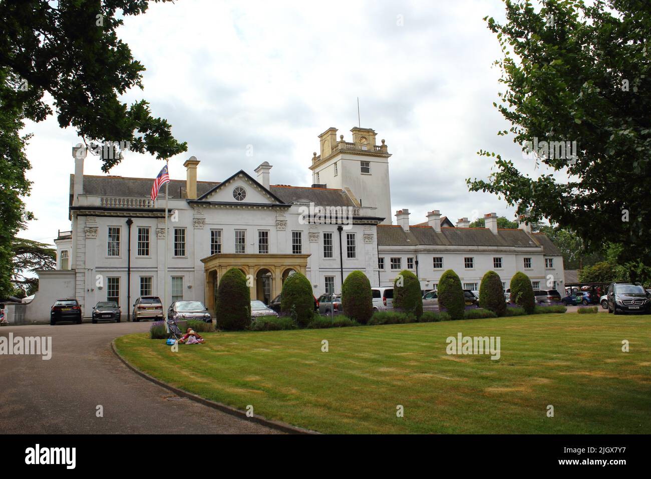 Brickendonbury Estate, Heimat der Labore des tun Abdul Razak Research Center (TARRC) während des jährlichen malaysischen Merdeka-Karnevals. Stockfoto