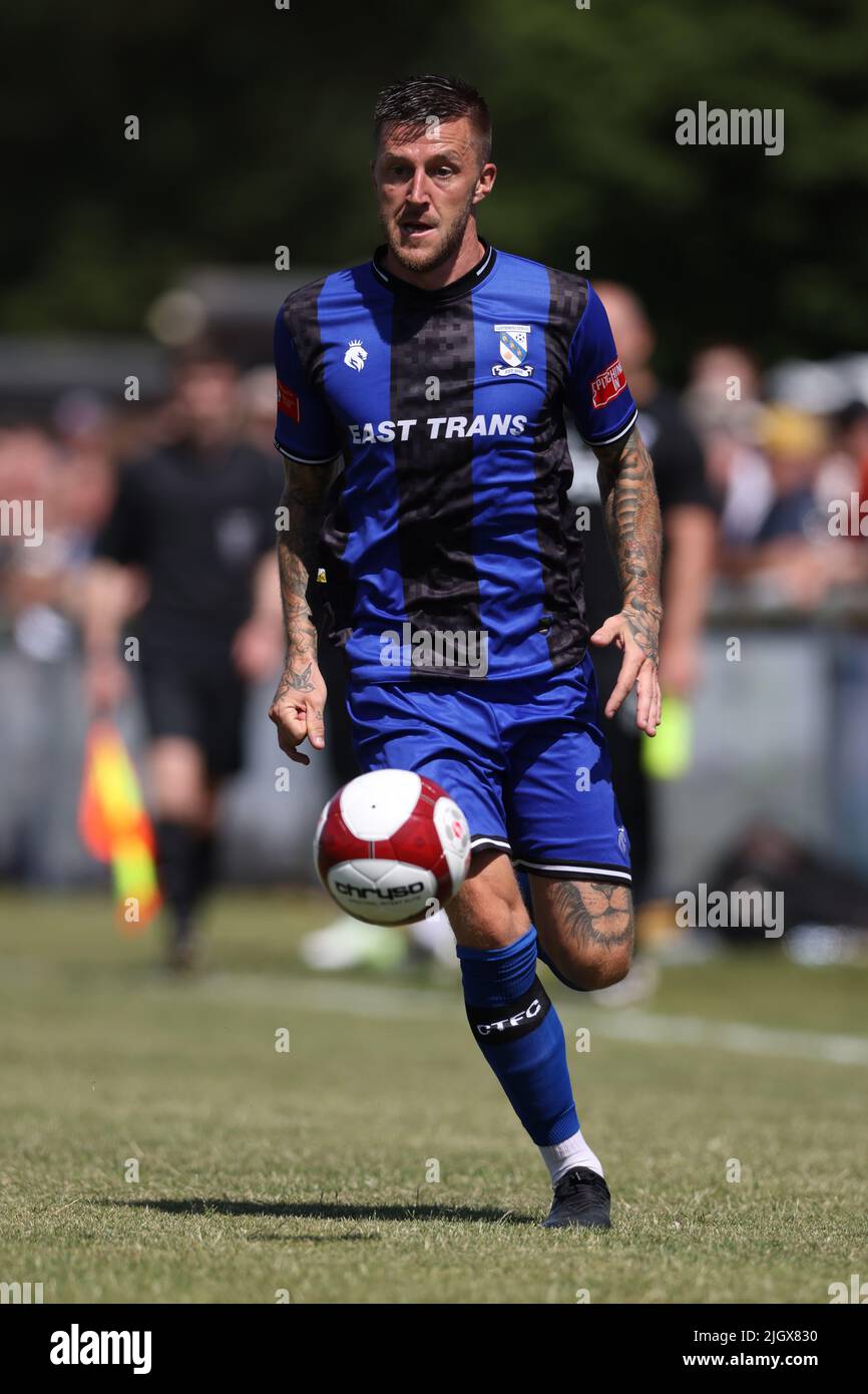 Grimsby, England, 9.. Juli 2022. Jon Ogelsby von Cleethorpes Town während des Vorsaison-Freundschaftsspiels im Linden Club, Grimsby. Bildnachweis sollte lauten: Jonathan Moscrop / Sportimage Stockfoto