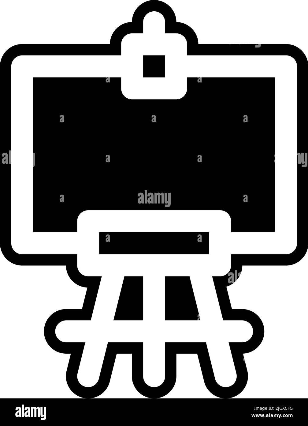 Bildende Kunst Staffelei Ikone . Stock Vektor