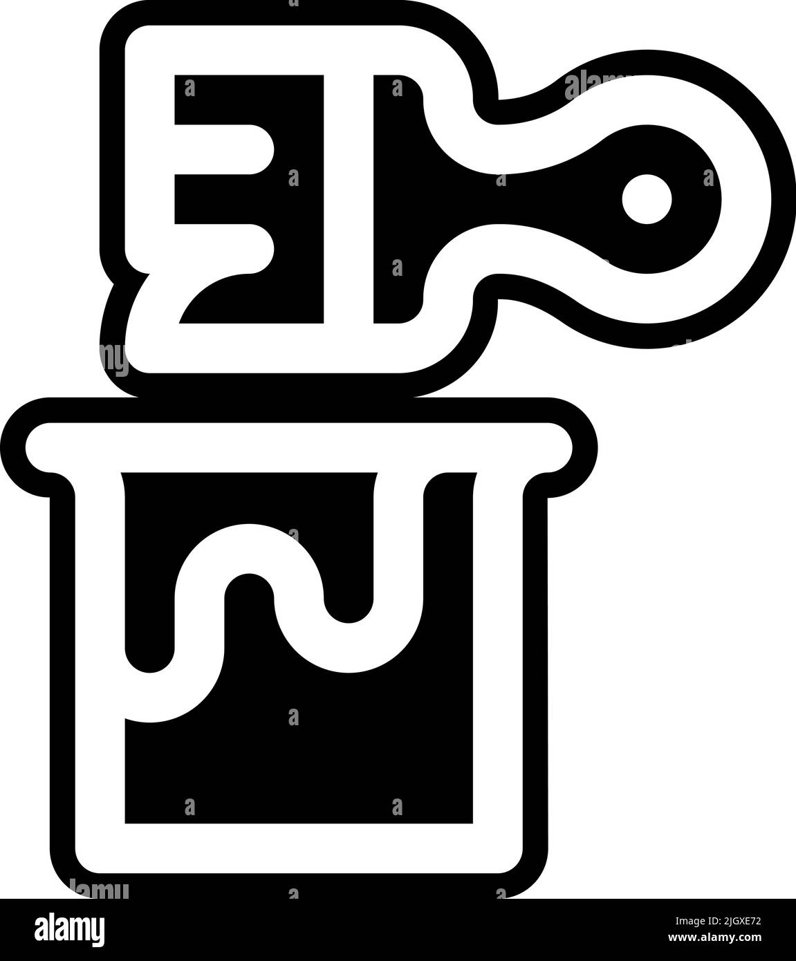 Bildende Kunst malen Eimer Symbol . Stock Vektor