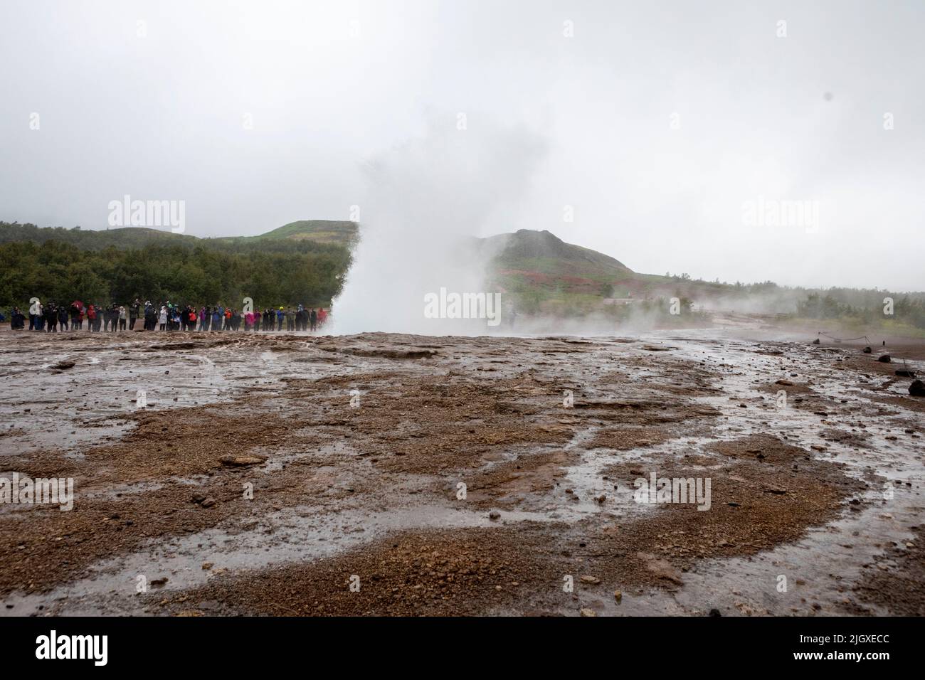 Eine allgemeine Ansicht eines Geysiters im Haukadalur, Island. Bild aufgenommen am 7.. Juli 2022. © Belinda Jiao jiao.bilin@gmail.com 07598931257 https://www.belind Stockfoto