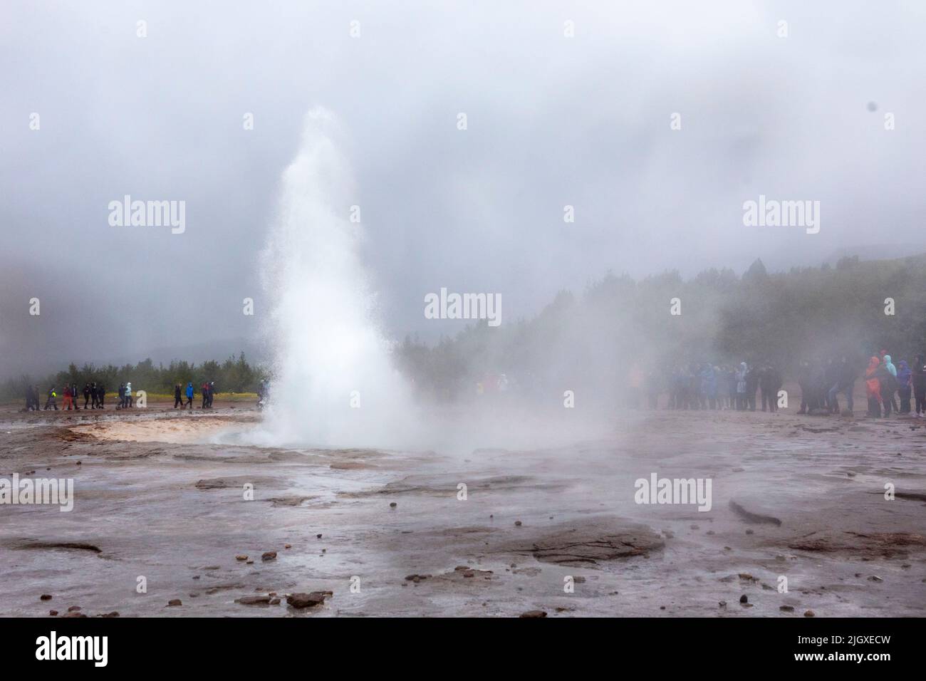 Eine allgemeine Ansicht eines Geysiters im Haukadalur, Island. Bild aufgenommen am 7.. Juli 2022. © Belinda Jiao jiao.bilin@gmail.com 07598931257 https://www.belind Stockfoto