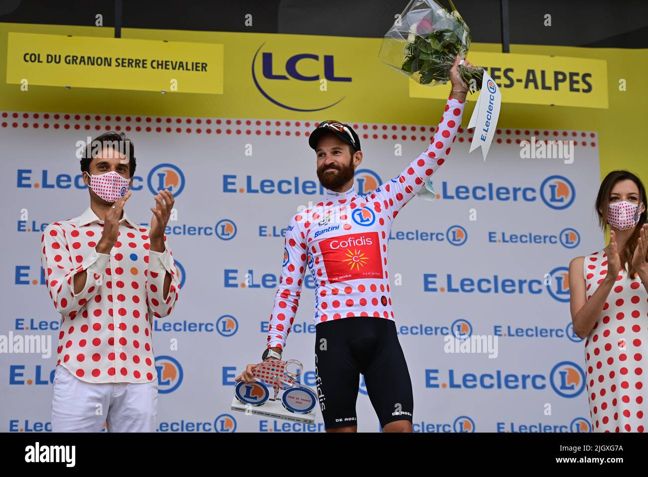 Während der Etappe 11 der Tour De France, Albertville zum Col du Granon Serre Chevalier. Pete Goding/Godingimages Stockfoto