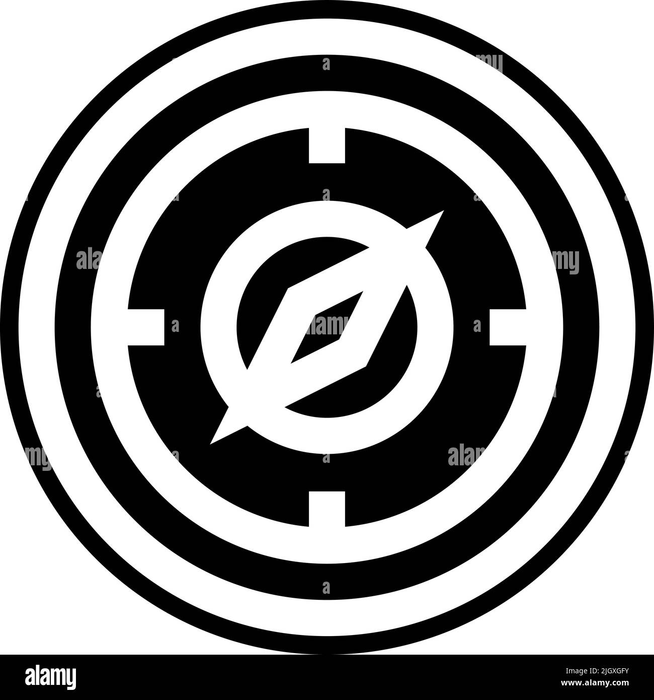 Spiel Entwicklung Kompass Symbol . Stock Vektor