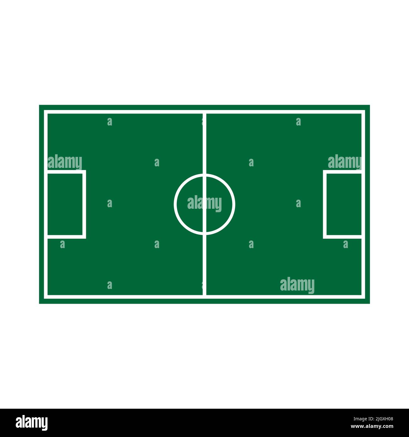 Fußballfeld-Symbol auf weißem Hintergrund isoliert. Vektorgrafik Stock Vektor