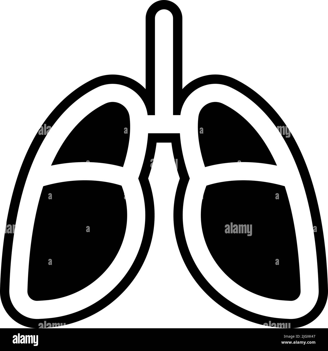 Gesundheit und Medizin Lunge Symbol . Stock Vektor