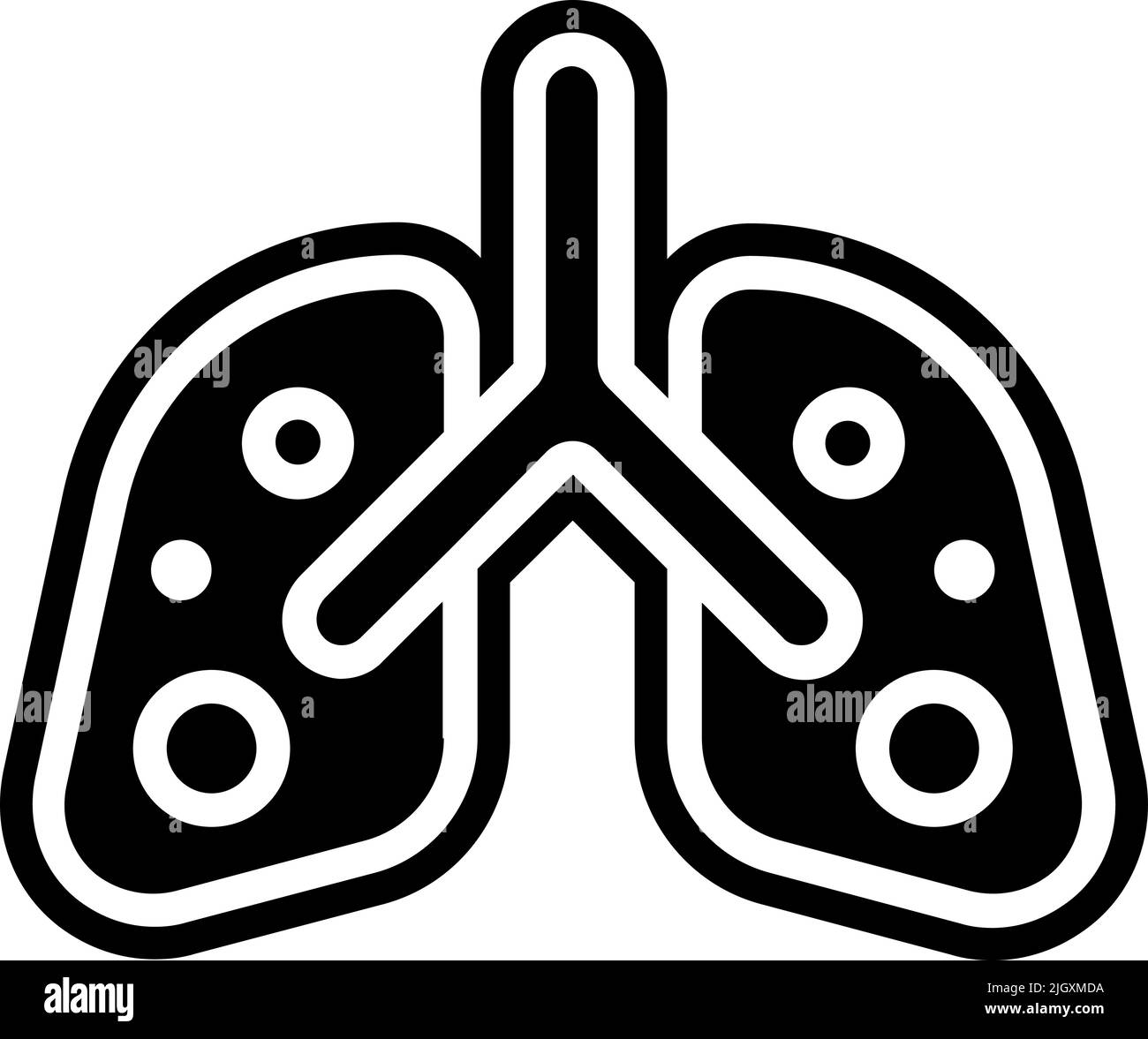 Symbol für gesunde Lunge . Stock Vektor