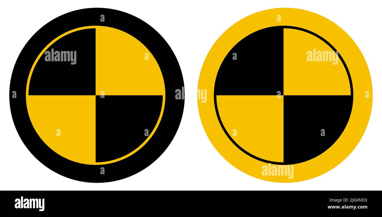 Crashtest-Dummy, Symbol für das Sicherheitssymbol des Fahrzeugs Stock Vektor