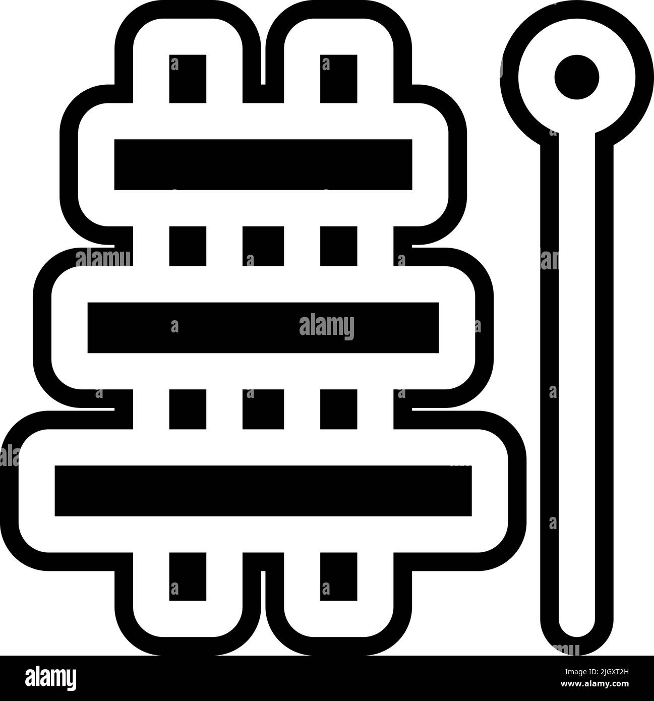 Kindergarten Xylophon Icon . Stock Vektor