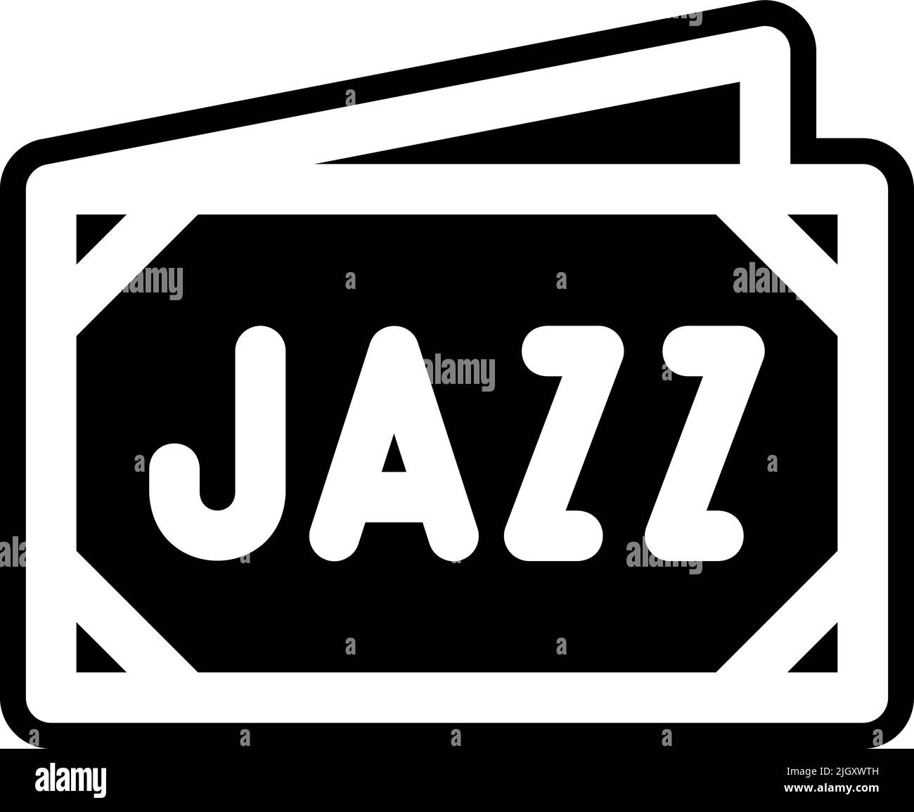 Symbol für die Einladung zur Jazzmusik . Stock Vektor