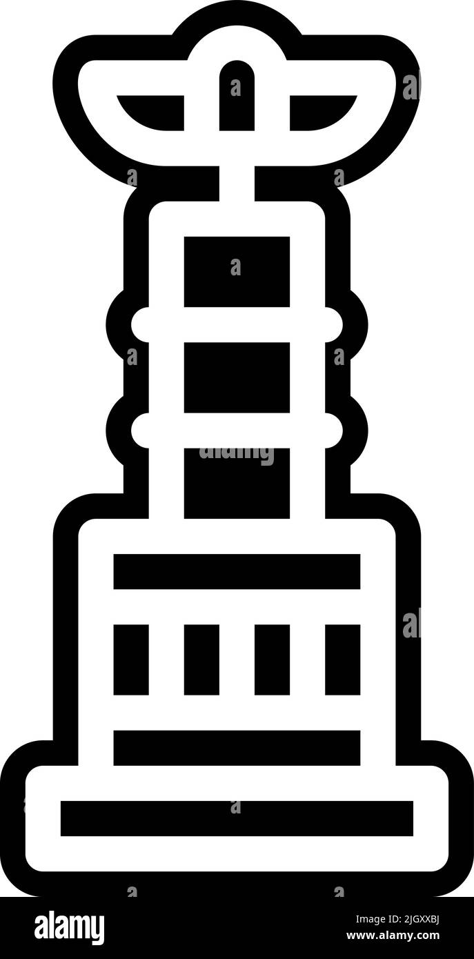 Wahrzeichen Sieg Spalte Symbol . Stock Vektor