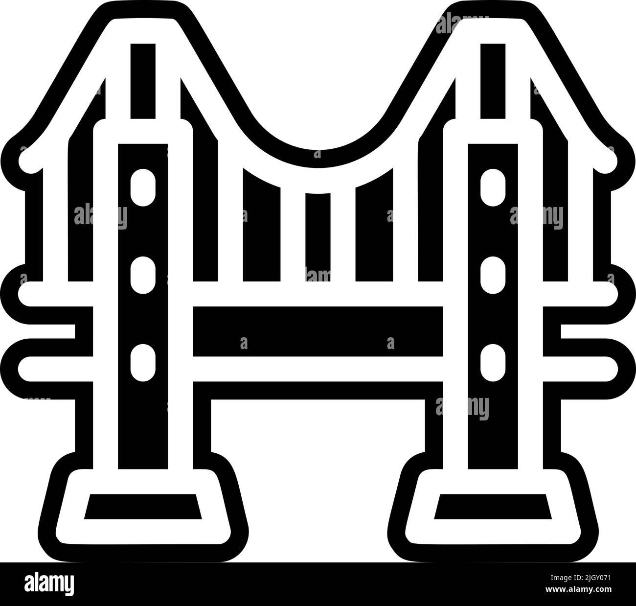 Wahrzeichen goldene Tor Brücke Symbol . Stock Vektor