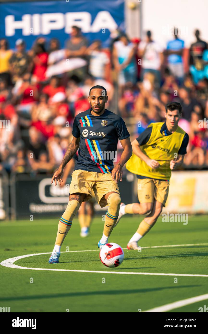 Olot, Spanien, 13, Juli 2022. Freundschaftsspiel: Olot gegen FC Barcelona. Quelle: JG/Alamy Live News Stockfoto