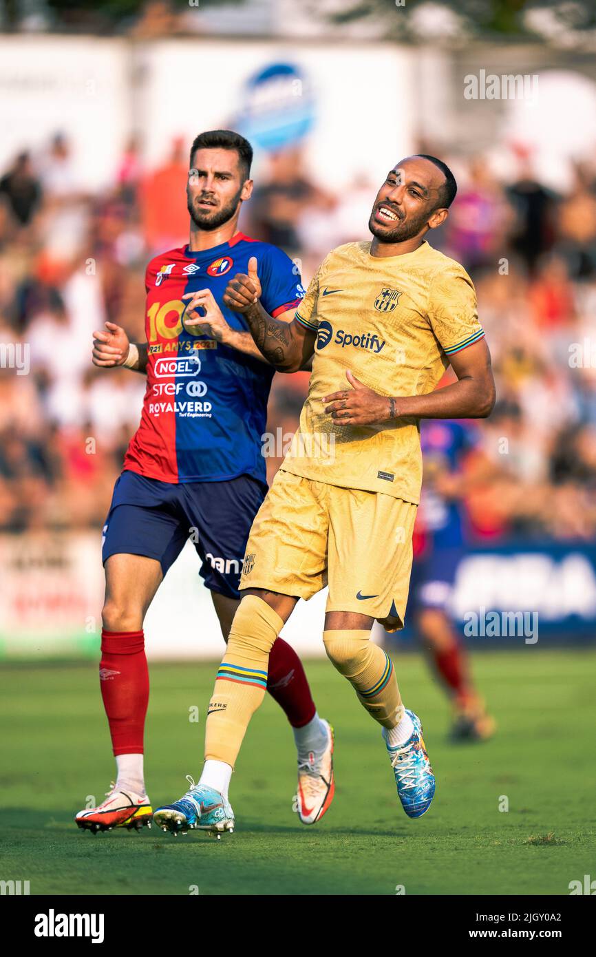 Olot, Spanien, 13, Juli 2022. Freundschaftsspiel: Olot gegen FC Barcelona. Quelle: JG/Alamy Live News Stockfoto