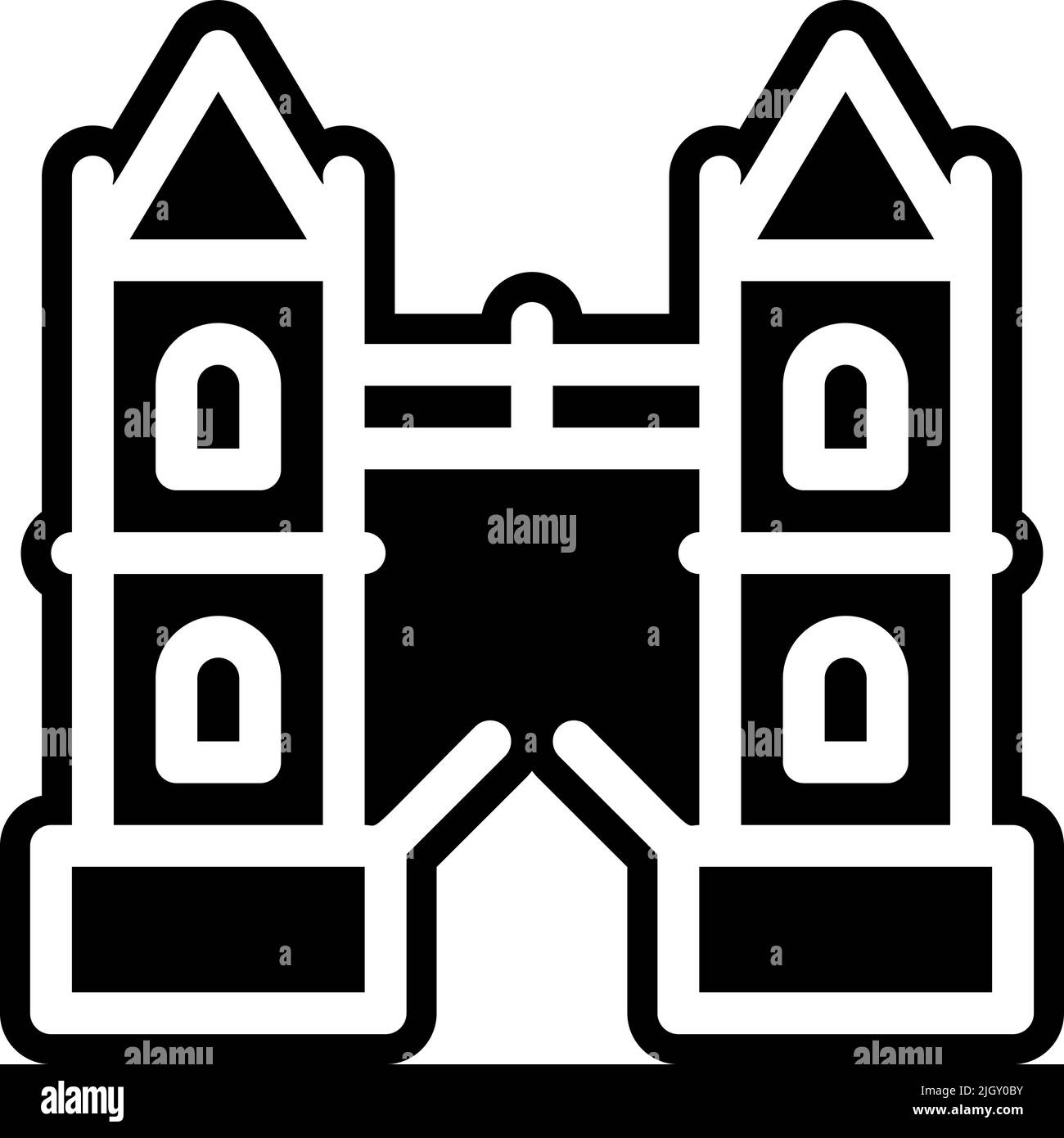 Wahrzeichen Turmbrücke Symbol . Stock Vektor