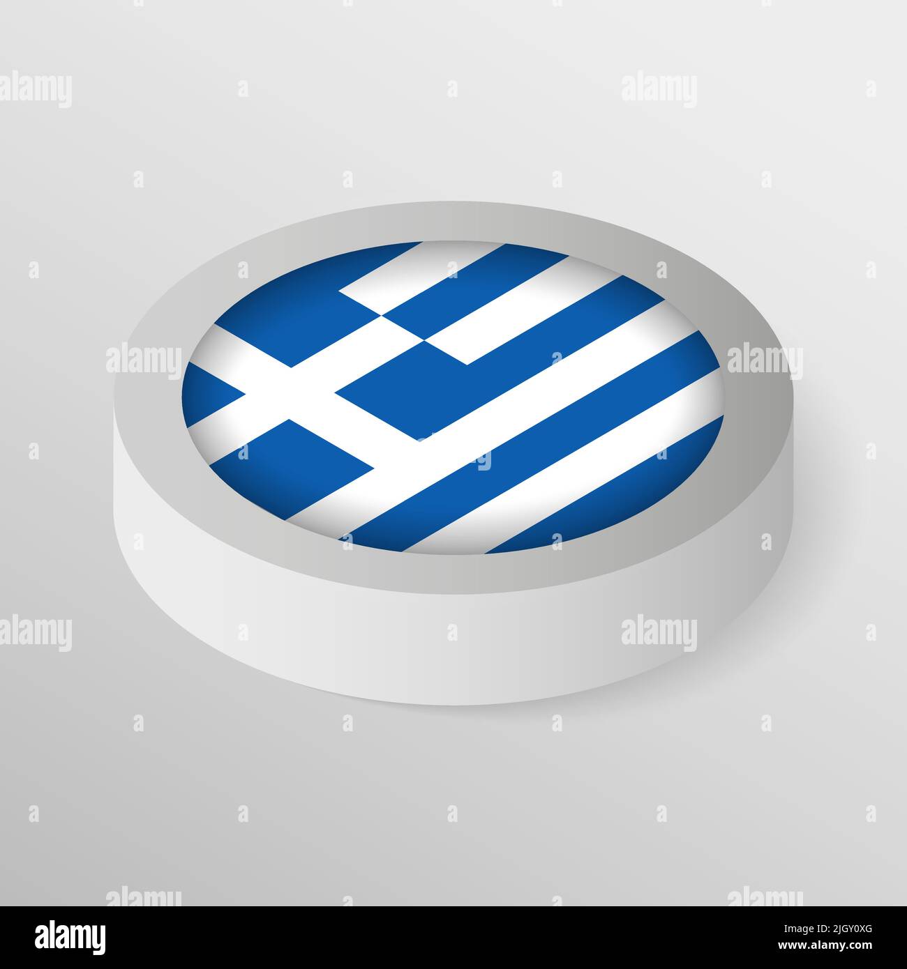 EPS10 Vektor Patriotisches Schild mit Flagge von Griechenland. Ein Element der Wirkung für die Verwendung, die Sie daraus machen möchten. Stock Vektor