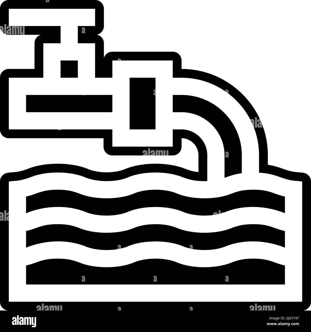 Mutter Erde Tag Wasserverschmutzung Symbol . Stock Vektor