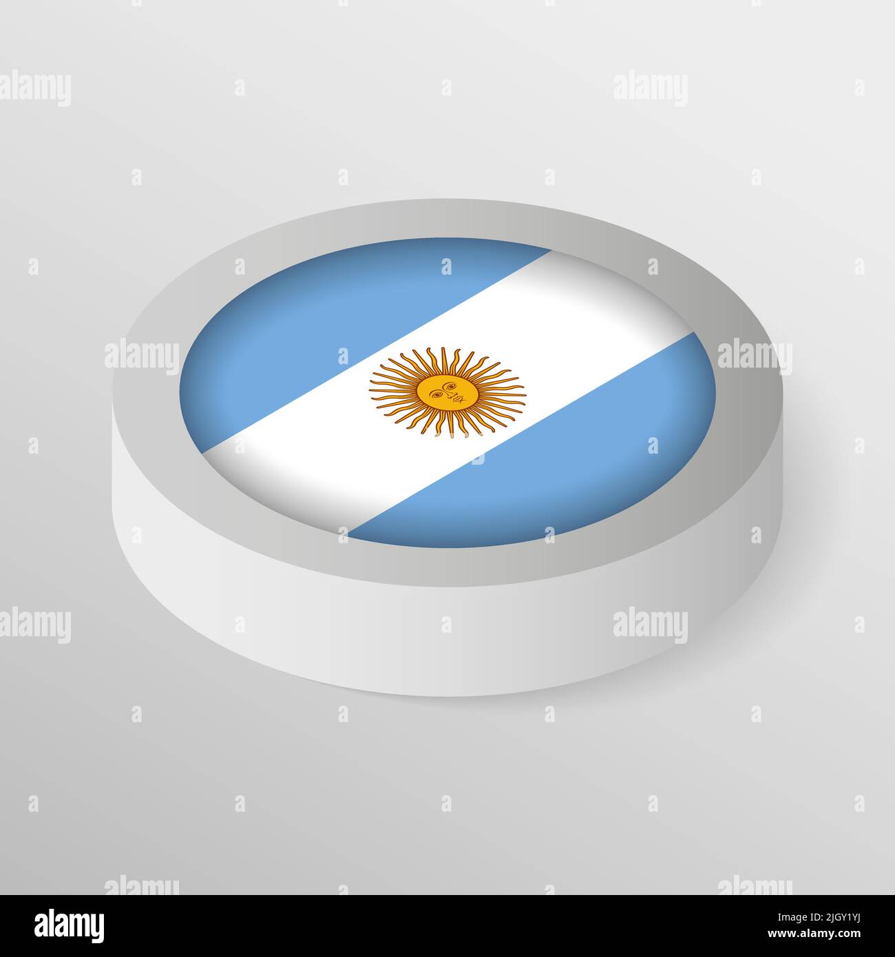 EPS10 Vektor Patriotisches Schild mit Flagge Argentiniens. Ein Element der Wirkung für die Verwendung, die Sie daraus machen möchten. Stock Vektor