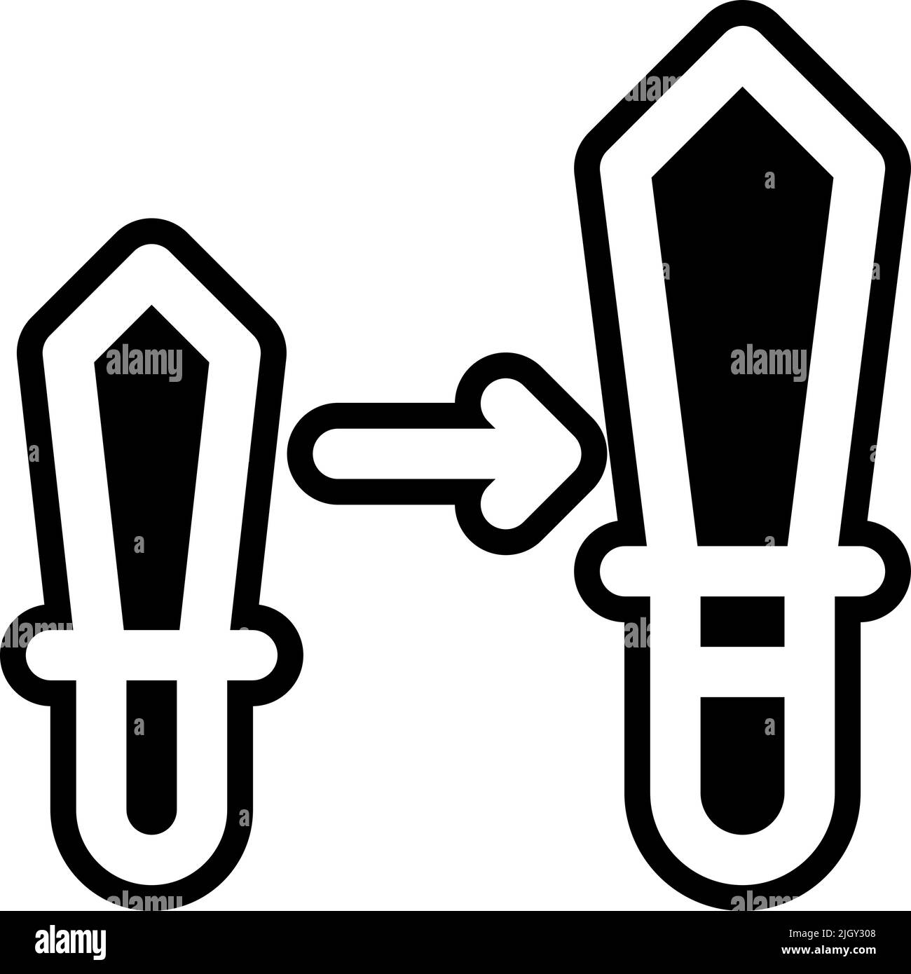 Online-Spiel Upgrade-Symbol . Stock Vektor