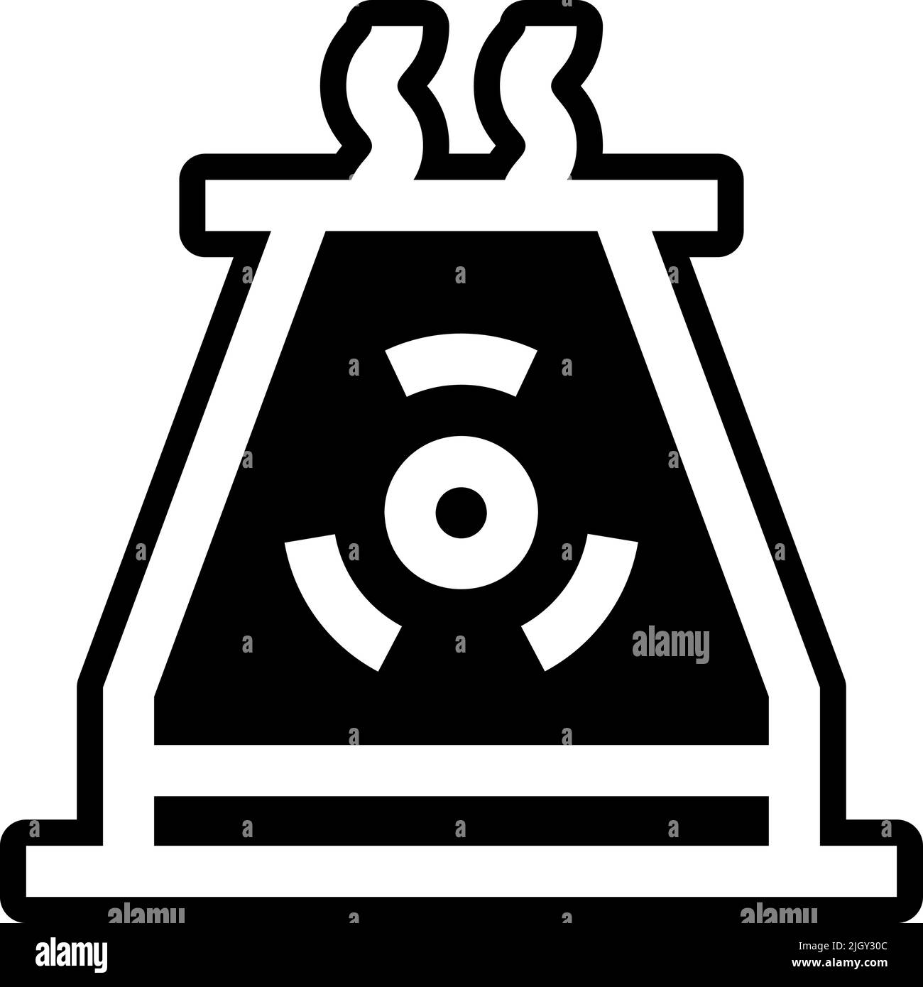 Mutter Erde Tag Atomkraft Symbol . Stock Vektor