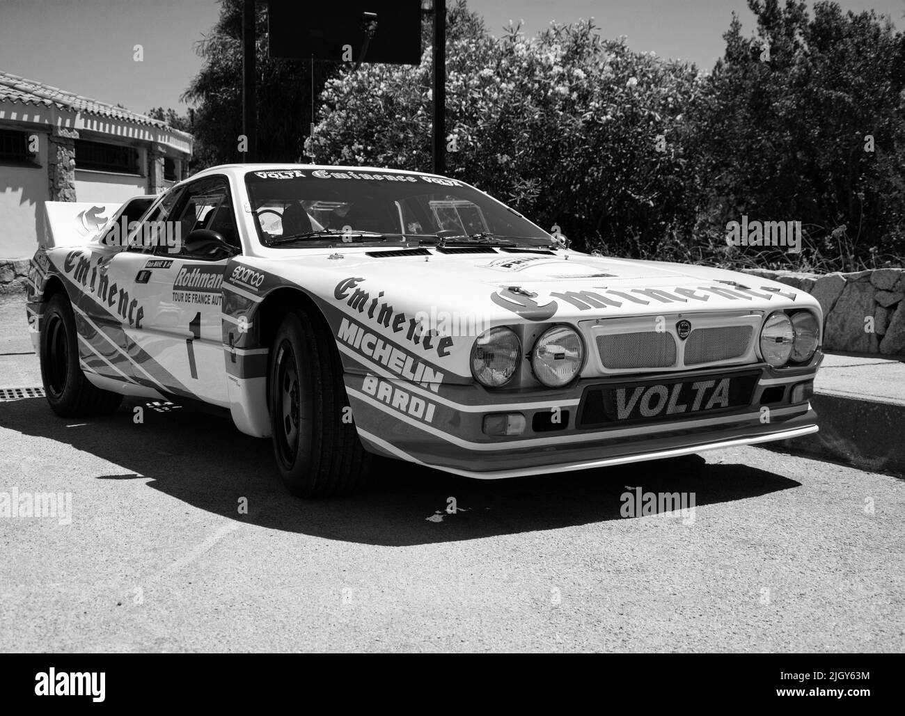 POLTU QUATU - ITALIEN - JUL 9 - 2022 : Lancia 037 livrea Eminence Best of Show Poltu Quatu Classic Stockfoto