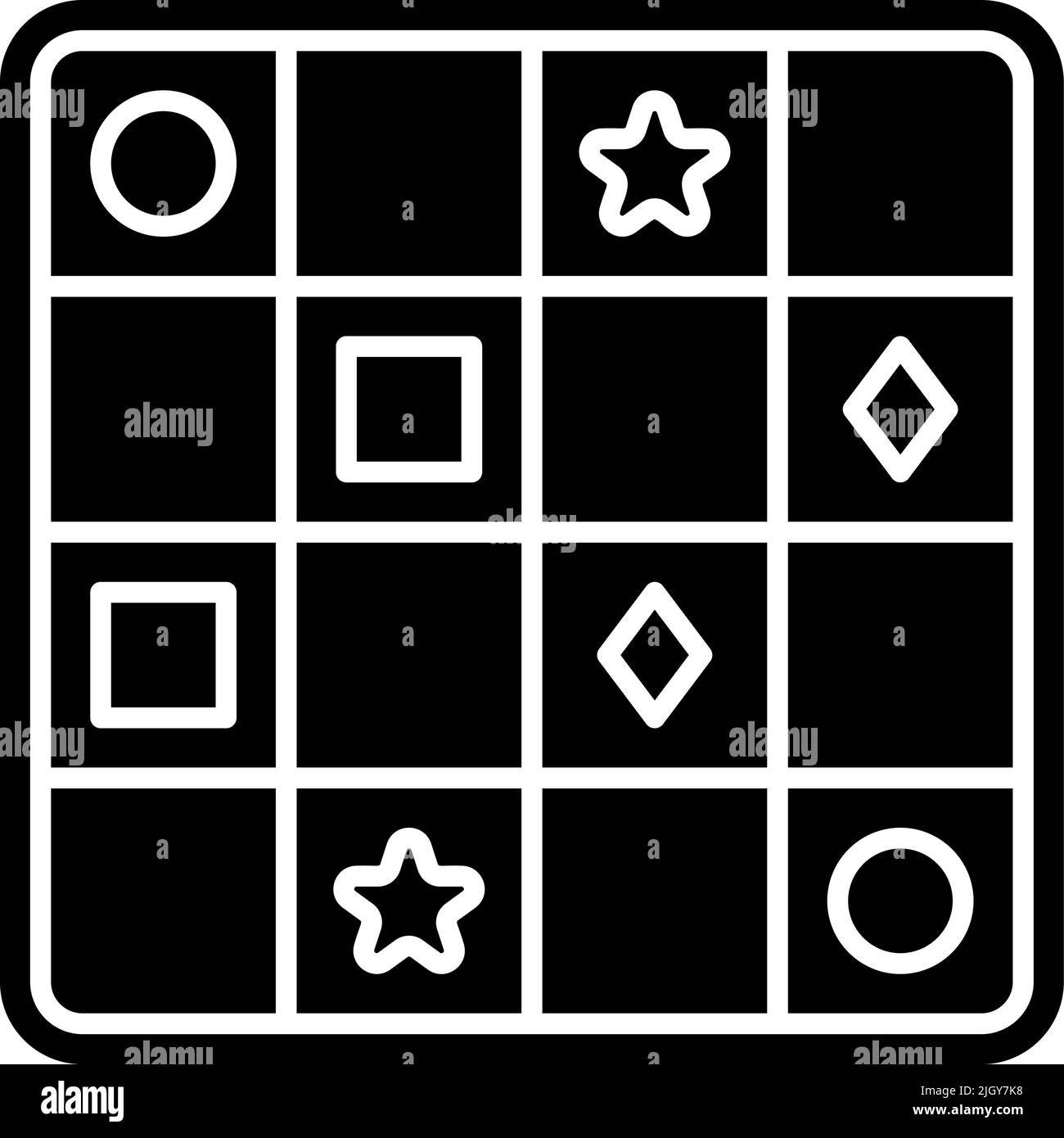 Tischspiele Sudoku-Symbol . Stock Vektor