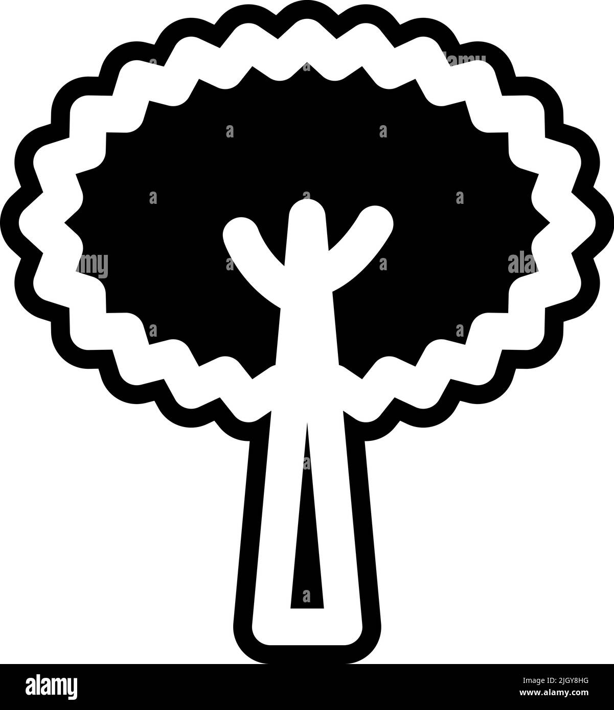 Bäume Kastanie Symbol . Stock Vektor