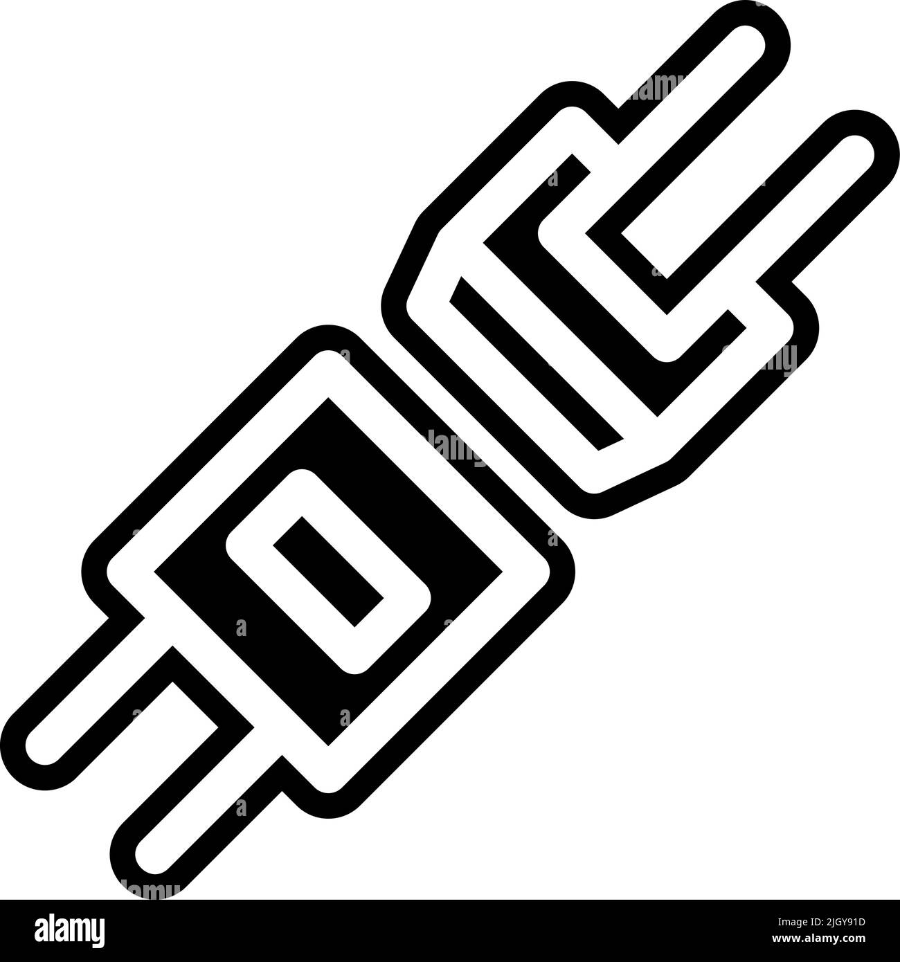 Symbol für Sicherheitsgurt der Schutzausrüstung . Stock Vektor