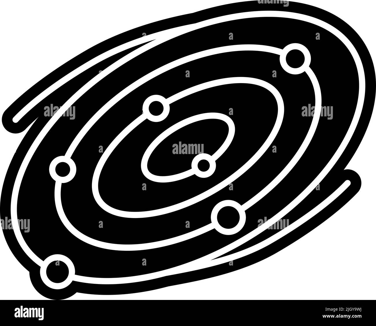 Weltraumgalaxie Symbol . Stock Vektor