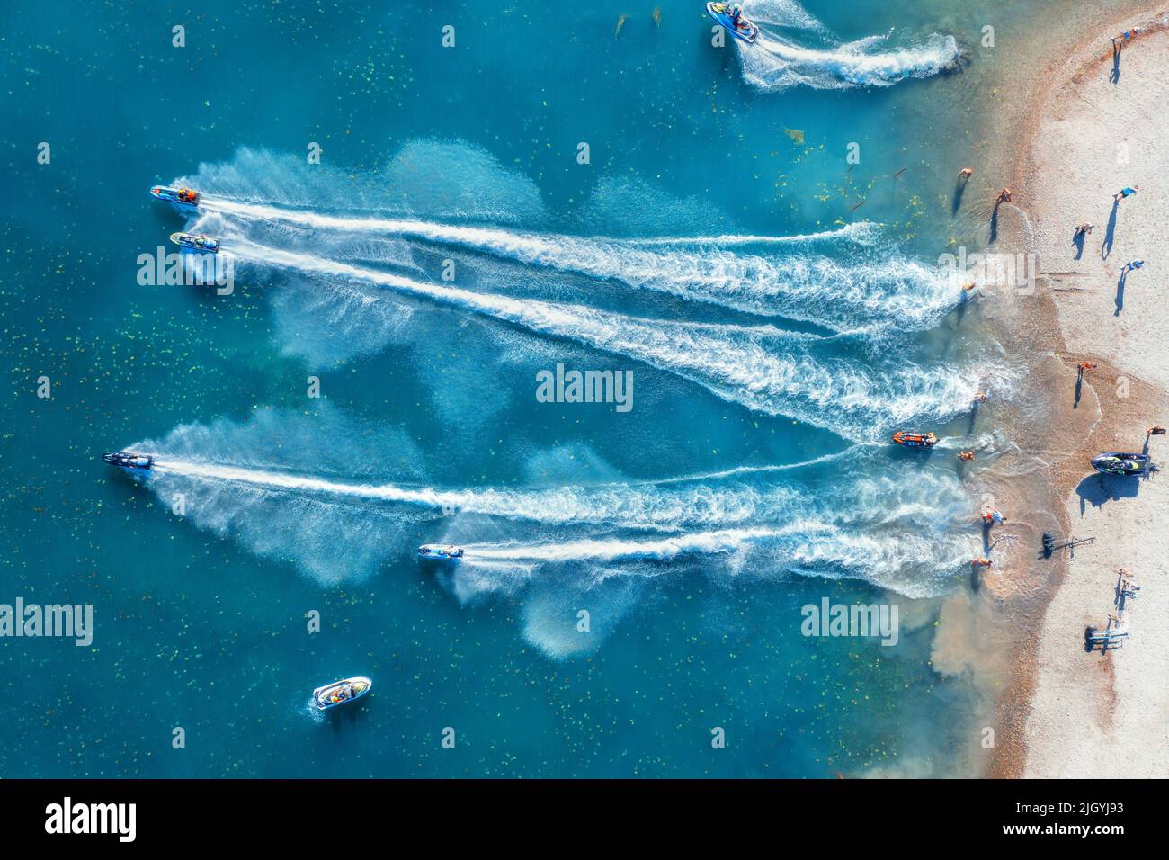 Aquabike-Meisterschaft auf dem See Jarun, Zagreb Kroatien Stockfoto