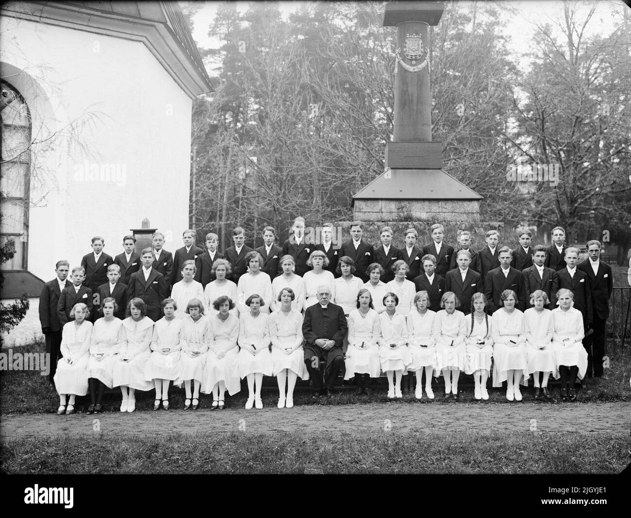 Confirmants, Östhammar, Uppland. Confirmants, Östhammar, Uppland Stockfoto