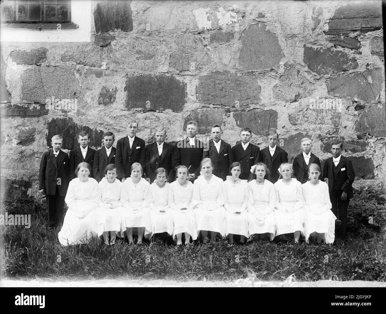 Confirmants, Östhammar, Uppland. Confirmants, Östhammar, Uppland Stockfoto