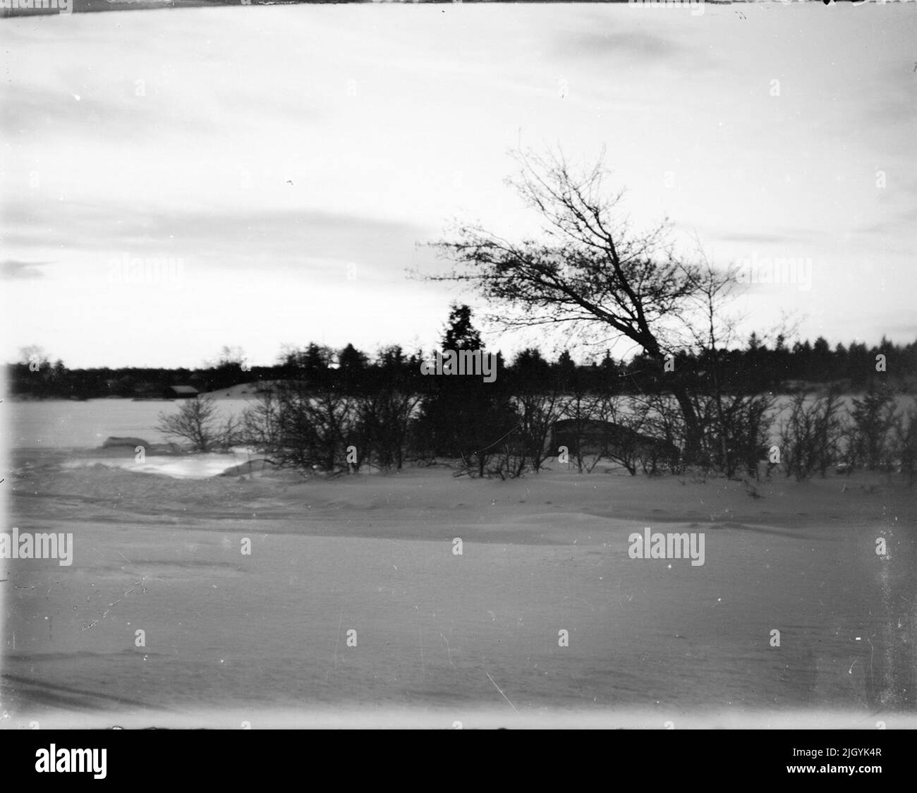 Winterlandschaft, Uppland. Winterlandschaft, Uppland Stockfoto