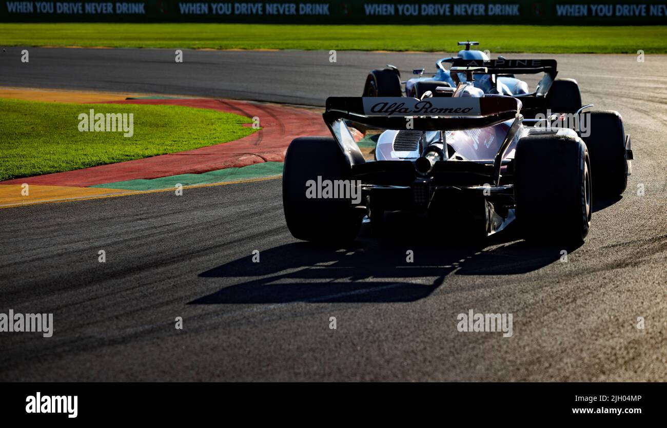 Runde 15 beim Melbourne Formel 1 Grand Prix in Albert Park Stockfoto