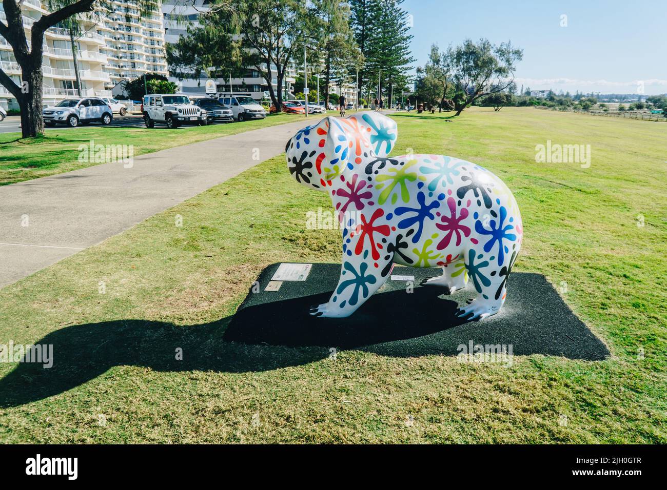 Koala Statue in Kirra an der Gold Coast Stockfoto