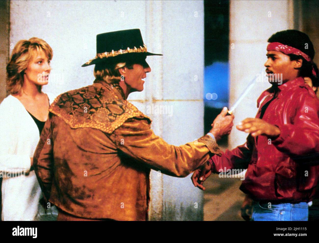 KOZLOWSKI, HOGAN, HOLMES, CROCODILE DUNDEE, 1986 Stockfoto