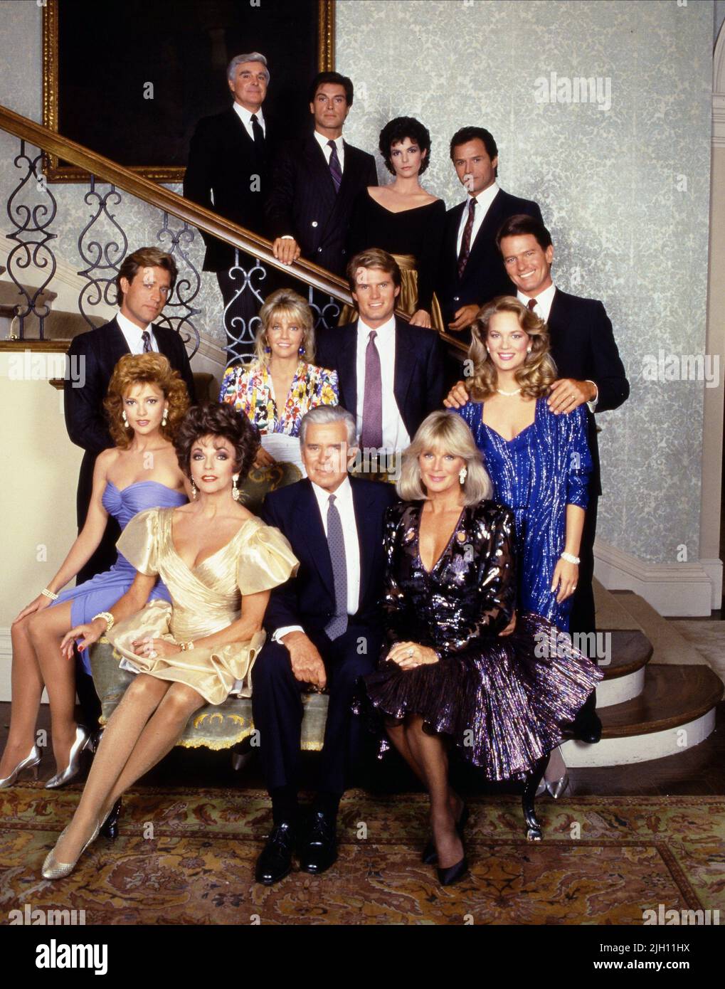 NADER,COLLINS,FORSYTHE,EVANS,SAMMS,LOCKLEAR,COLEMAN, DYNASTY, 1985 Stockfoto