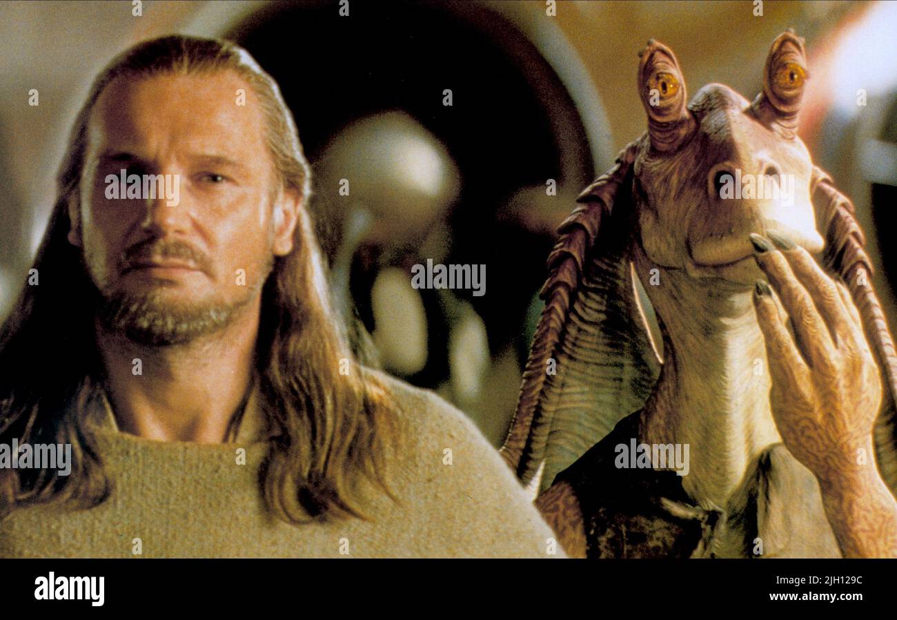 NEESON, BINKS, STAR WARS: EPISODE I - THE PHANTOM BEDROACE, 1999 Stockfoto