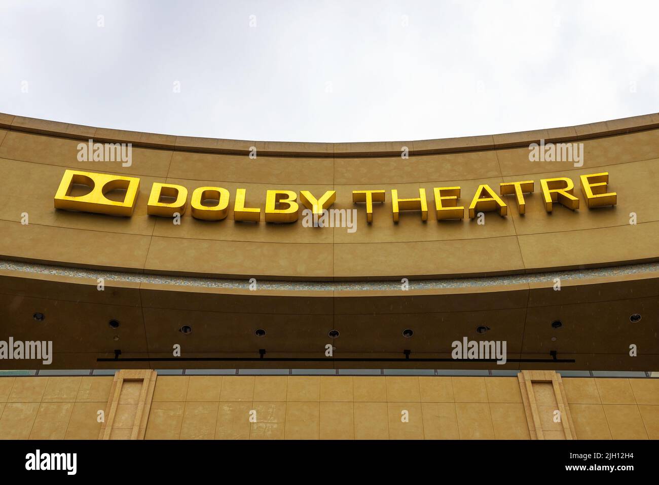 Schild des Dolby Theater am Hollywood Blvd. In Los Angeles, Kalifornien Stockfoto