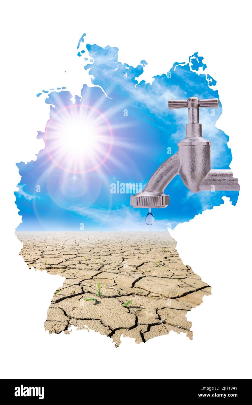 Wassermangel und Hitze in Deutschland Stockfoto