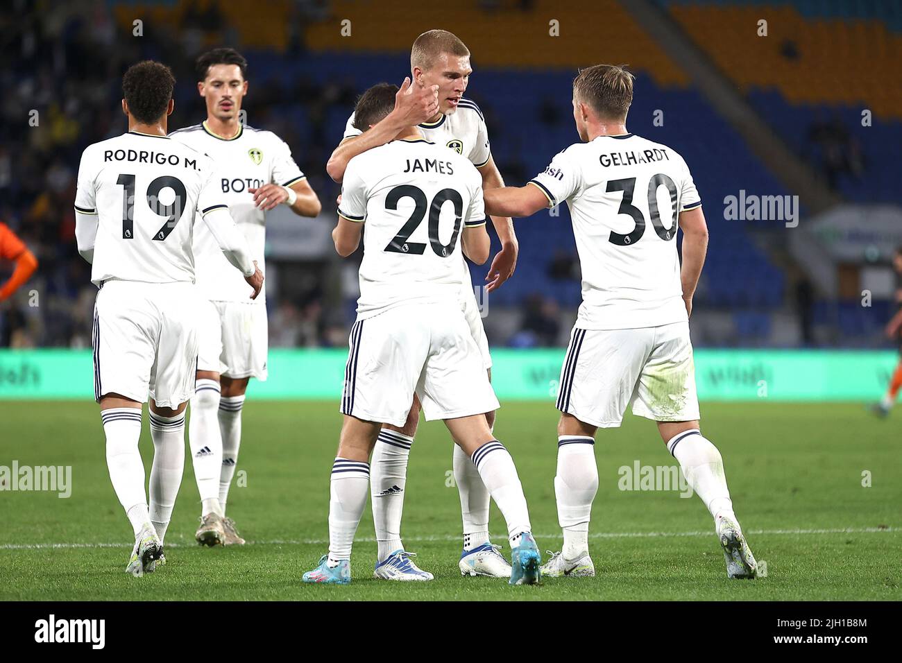 Daniel James von Leeds United feiert nach dem Tor Stockfoto