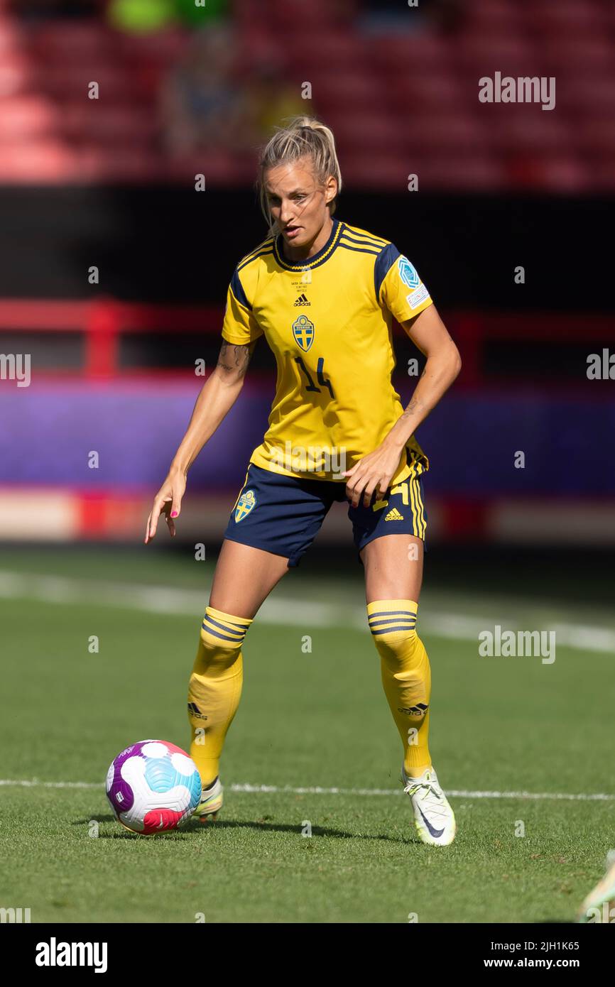 Nathalie Bjorn (Schwedische Frauen) während des UEFA Women s Euro England 2022-Spiels zwischen Schweden 2-1 Schweiz im Bramall Lane Stadium am 13 2022. Juli in Sheffield, England. Quelle: Maurizio Borsari/AFLO/Alamy Live News Stockfoto