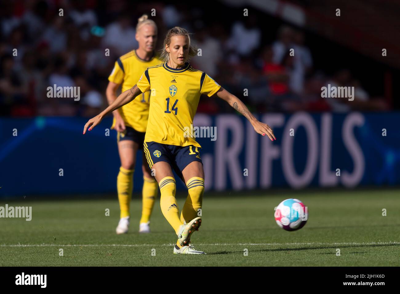 Nathalie Bjorn (Schwedische Frauen) während des UEFA Women s Euro England 2022-Spiels zwischen Schweden 2-1 Schweiz im Bramall Lane Stadium am 13 2022. Juli in Sheffield, England. Quelle: Maurizio Borsari/AFLO/Alamy Live News Stockfoto