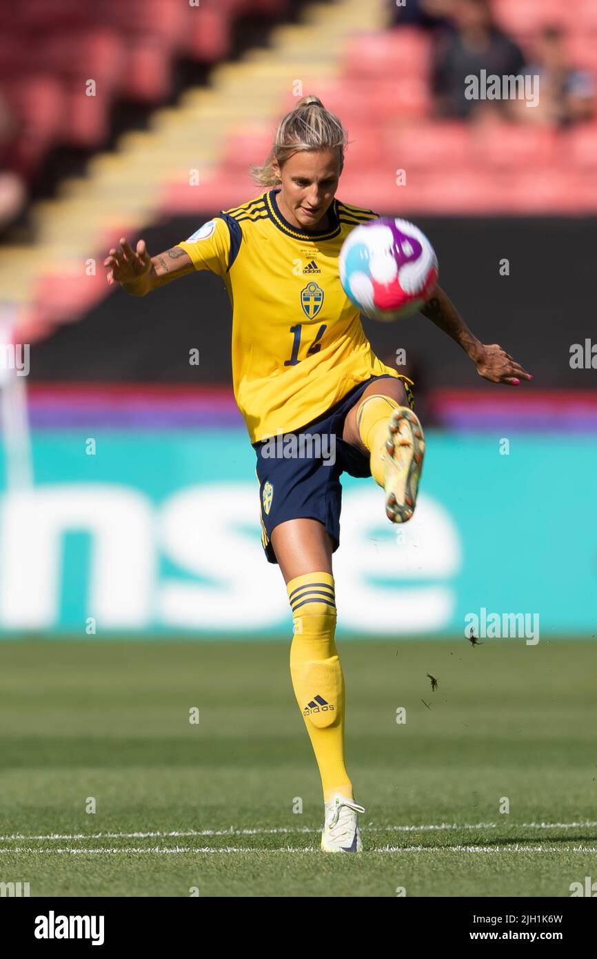 Nathalie Bjorn (Schwedische Frauen) während des UEFA Women s Euro England 2022-Spiels zwischen Schweden 2-1 Schweiz im Bramall Lane Stadium am 13 2022. Juli in Sheffield, England. Quelle: Maurizio Borsari/AFLO/Alamy Live News Stockfoto