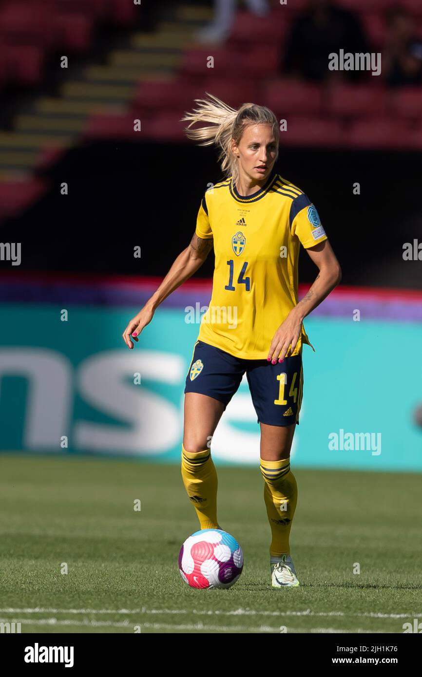 Nathalie Bjorn (Schwedische Frauen) während des UEFA Women s Euro England 2022-Spiels zwischen Schweden 2-1 Schweiz im Bramall Lane Stadium am 13 2022. Juli in Sheffield, England. Quelle: Maurizio Borsari/AFLO/Alamy Live News Stockfoto