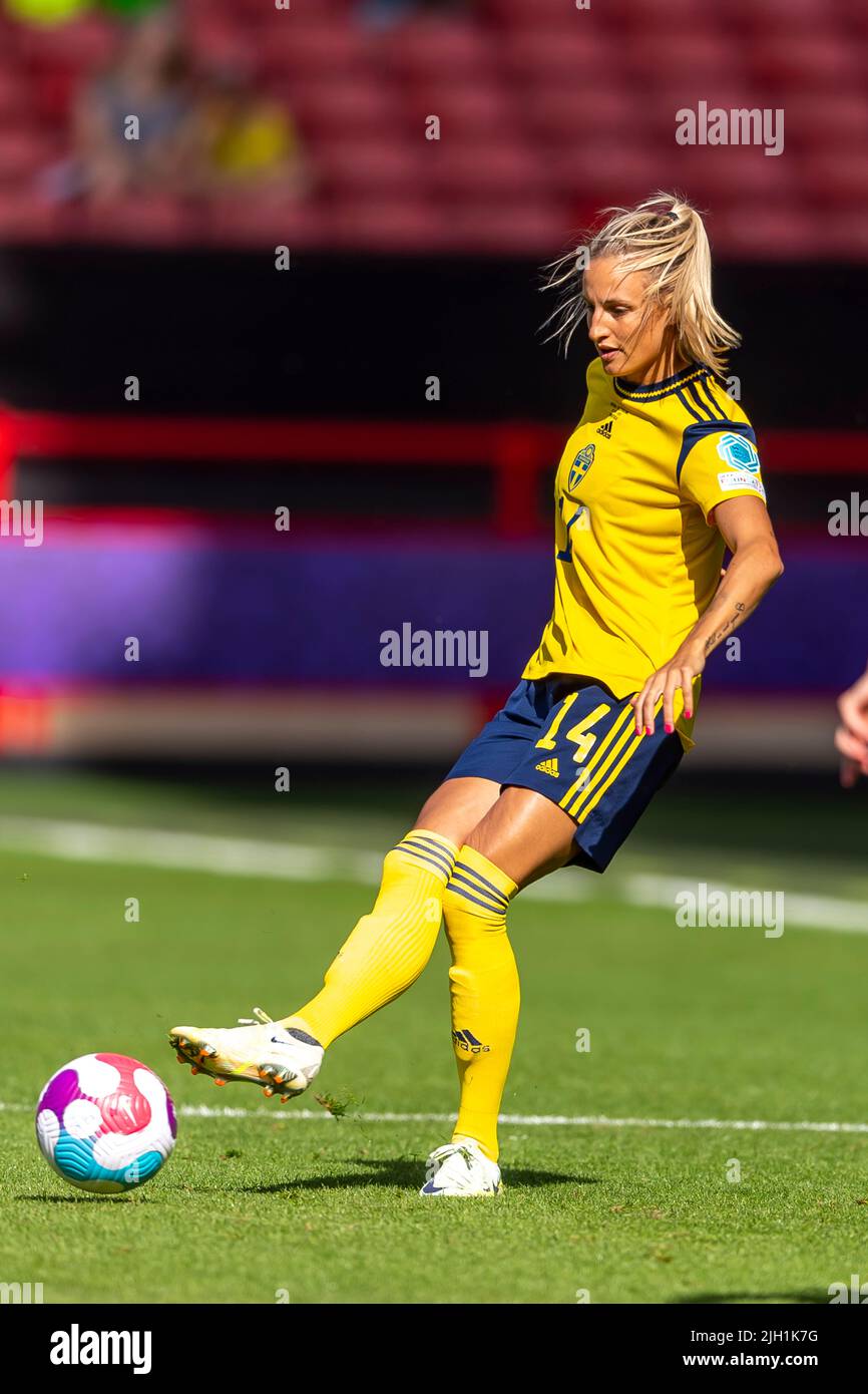 Nathalie Bjorn (Schwedische Frauen) während des UEFA Women s Euro England 2022-Spiels zwischen Schweden 2-1 Schweiz im Bramall Lane Stadium am 13 2022. Juli in Sheffield, England. Quelle: Maurizio Borsari/AFLO/Alamy Live News Stockfoto
