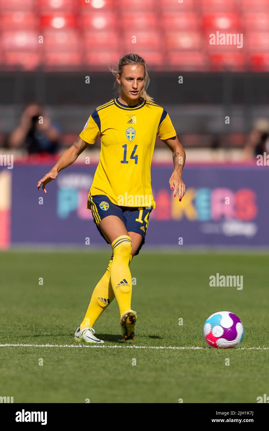 Nathalie Bjorn (Schwedische Frauen) während des UEFA Women s Euro England 2022-Spiels zwischen Schweden 2-1 Schweiz im Bramall Lane Stadium am 13 2022. Juli in Sheffield, England. Quelle: Maurizio Borsari/AFLO/Alamy Live News Stockfoto
