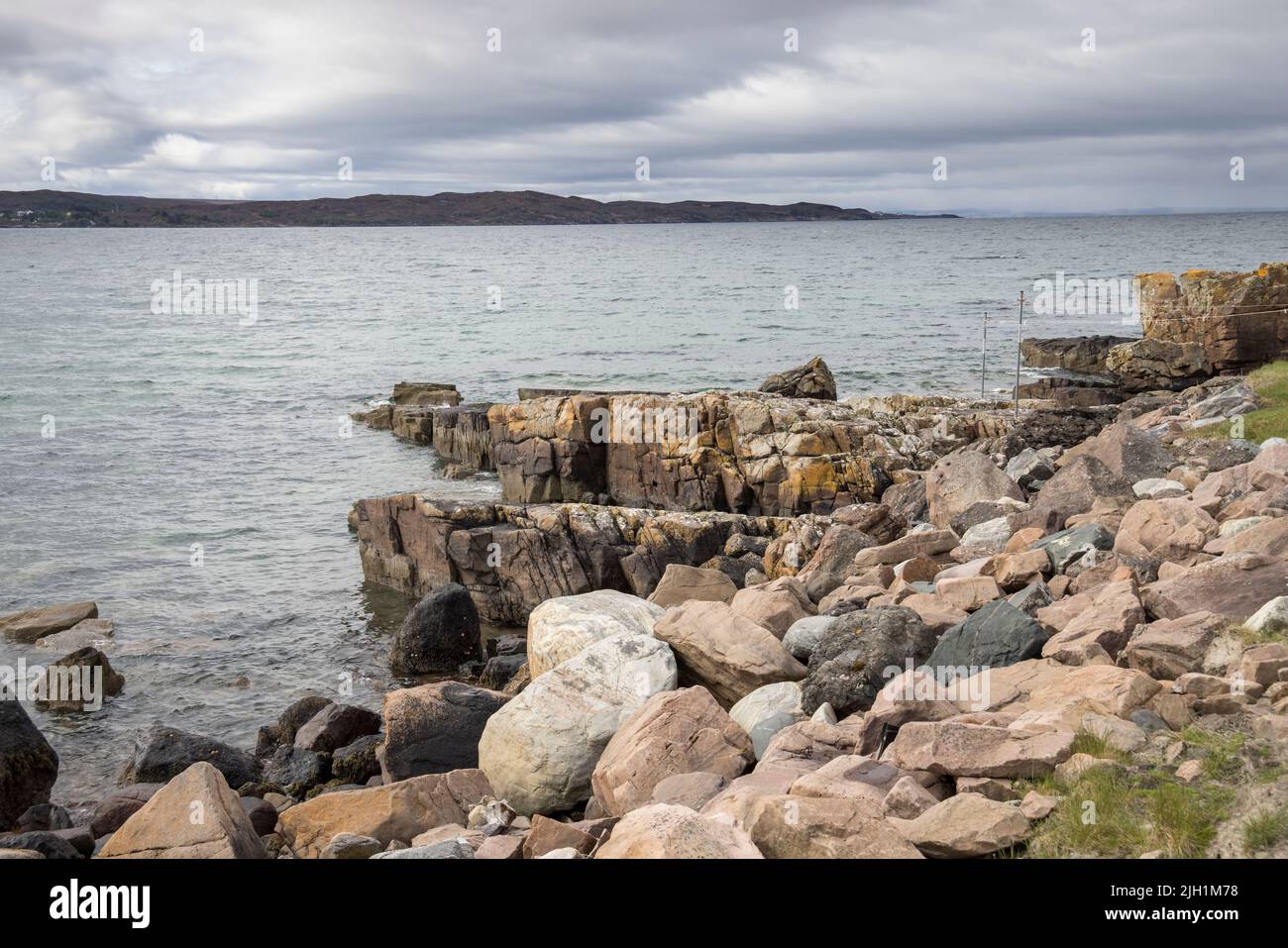 Das Dorf gairloch am loch gairloch wester ross scotland Stockfoto